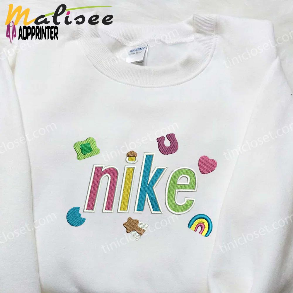 Custom nike embroidered shirt – colors rainbow x brand: stand out with this vibrant and stylish design! Embroidered Shirt