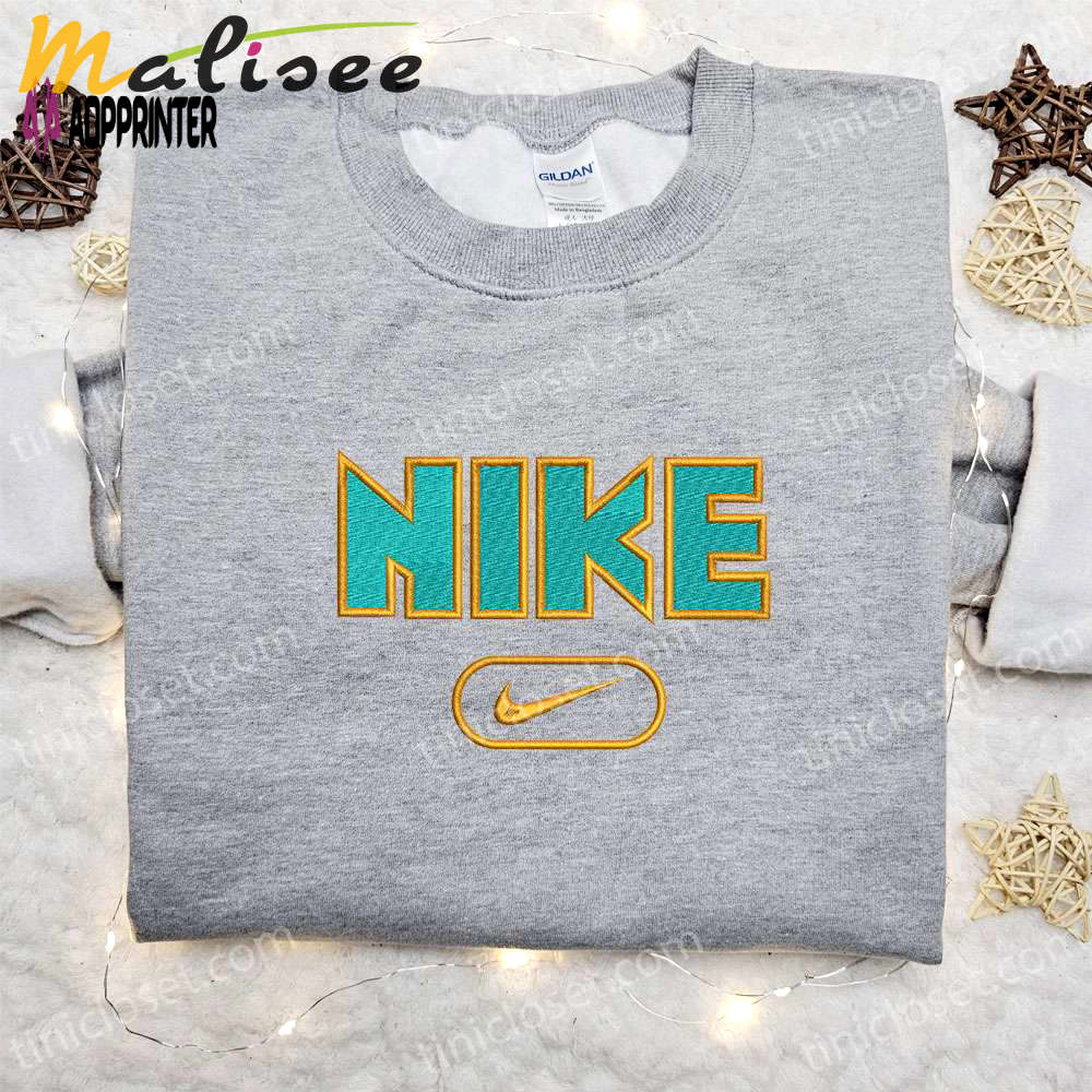 Custom nike embroidered shirt: unique nike inspired birthday gift Embroidered Shirt