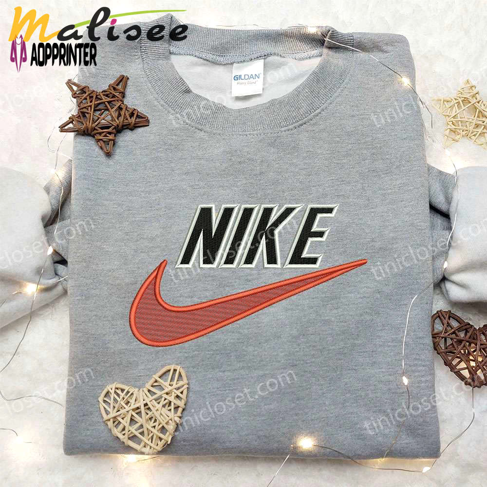 Custom nike vintage embroidered sweatshirt – unique nike inspired shirt for best birthday gifts Embroidered Shirt