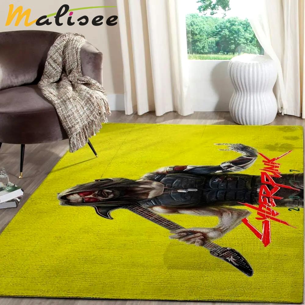 Cyberpunk 2077 futuristic gaming area rugs living room carpet fn140104 rug regtangle carpet floor decor home decor Rectangle Rug