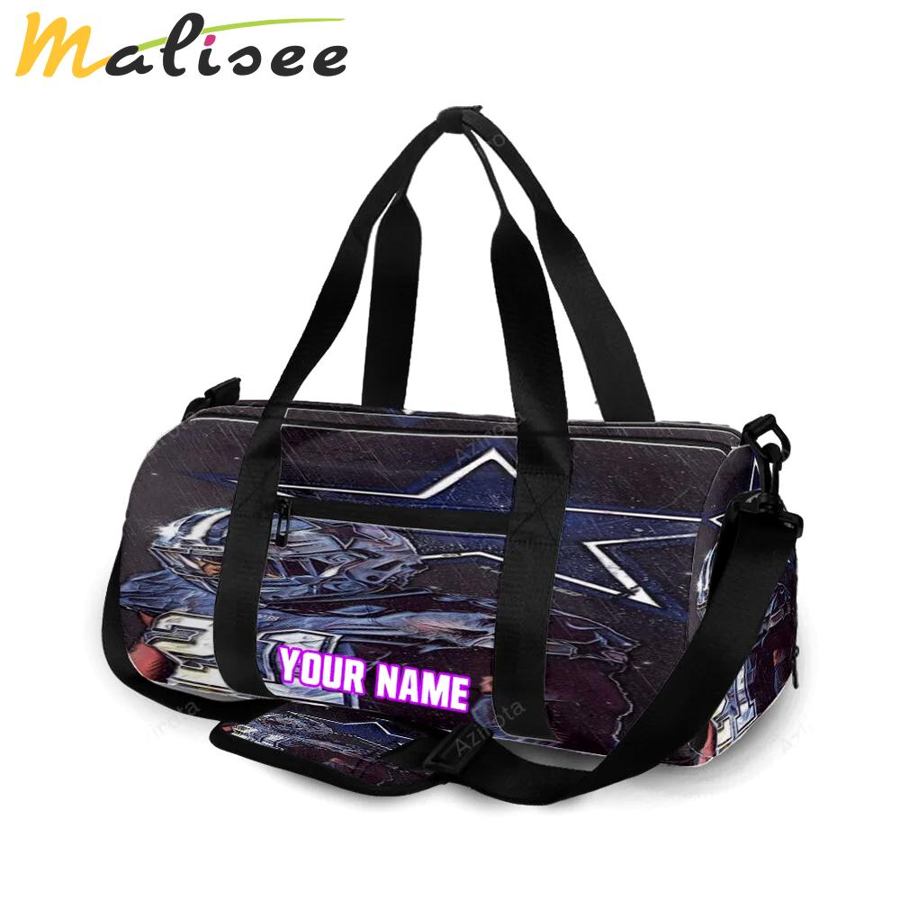 Dallas cowboys ezekiel staning under rain personalized name travel bag gym bag 1919 Travel Bag