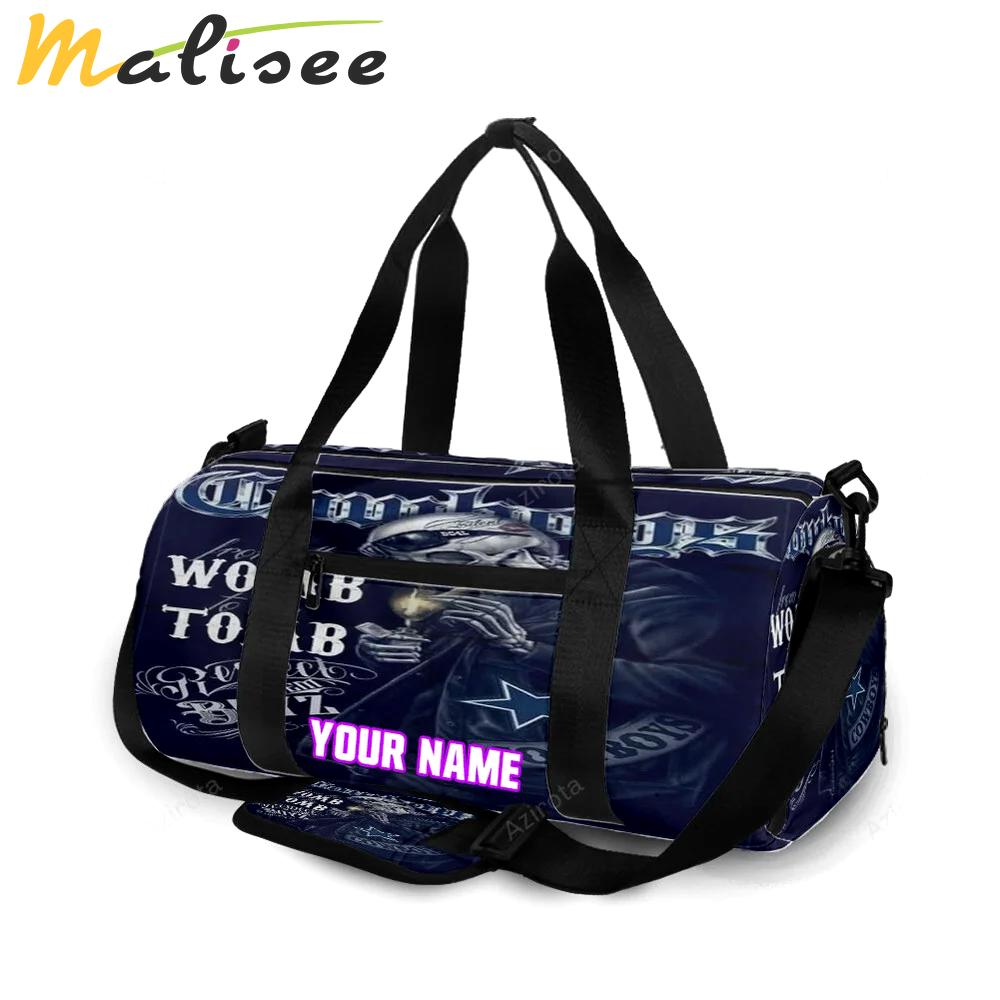 Dallas cowboys from the womb personalized name travel bag gym bag 1325 Travel Bag