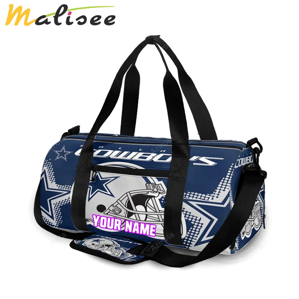 Dallas cowboys helmet star navy2 personalized name travel bag gym bag 436 Travel Bag