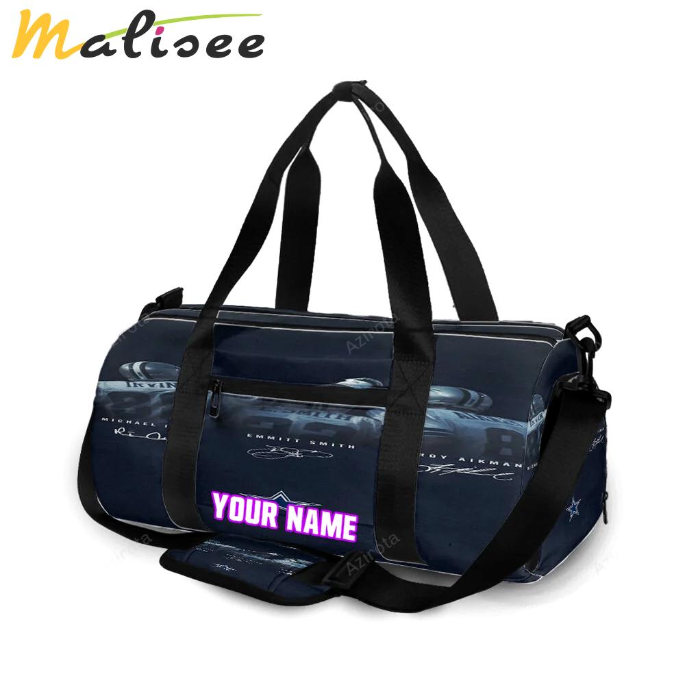 Dallas cowboys michael emmitt troy personalized name travel bag gym bag 783 Travel Bag