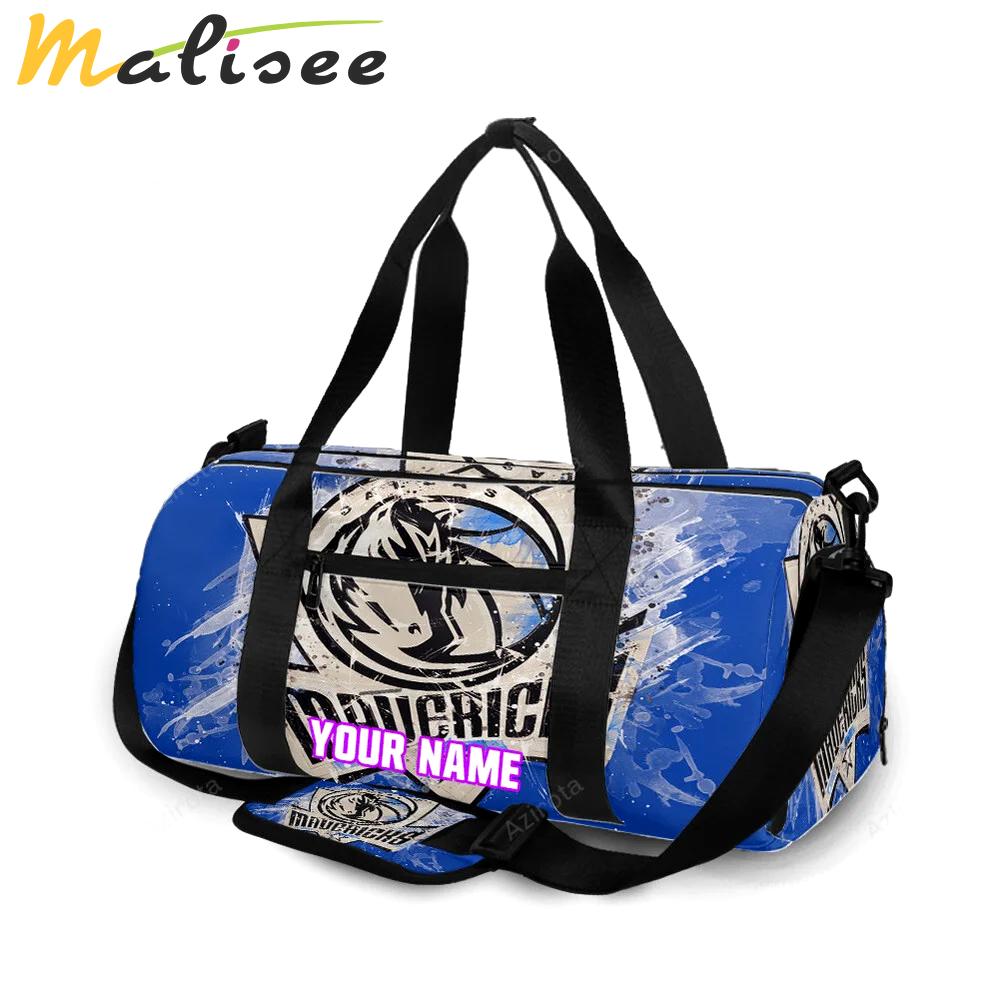 Dallas mavericks logo art 4 personalized name travel bag gym bag 2033 Travel Bag