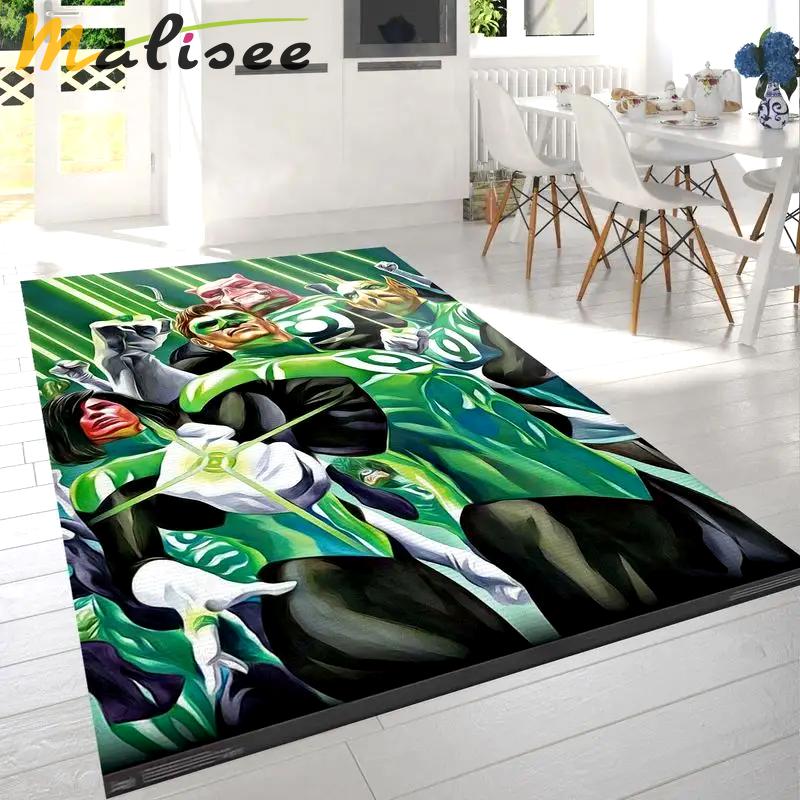 Dc comics the green lantern corps portrait area rug living room and bed room rug rug regtangle carpet floor decor home decor Rectangle Rug