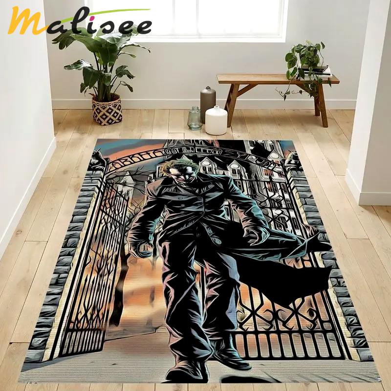 Dc comics the joker arkham asylum area rug living room and bed room rug Rectangle Rug