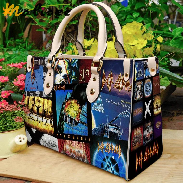 Def leppard leather handbag gift for women 2777 Women Leather Hand Bag