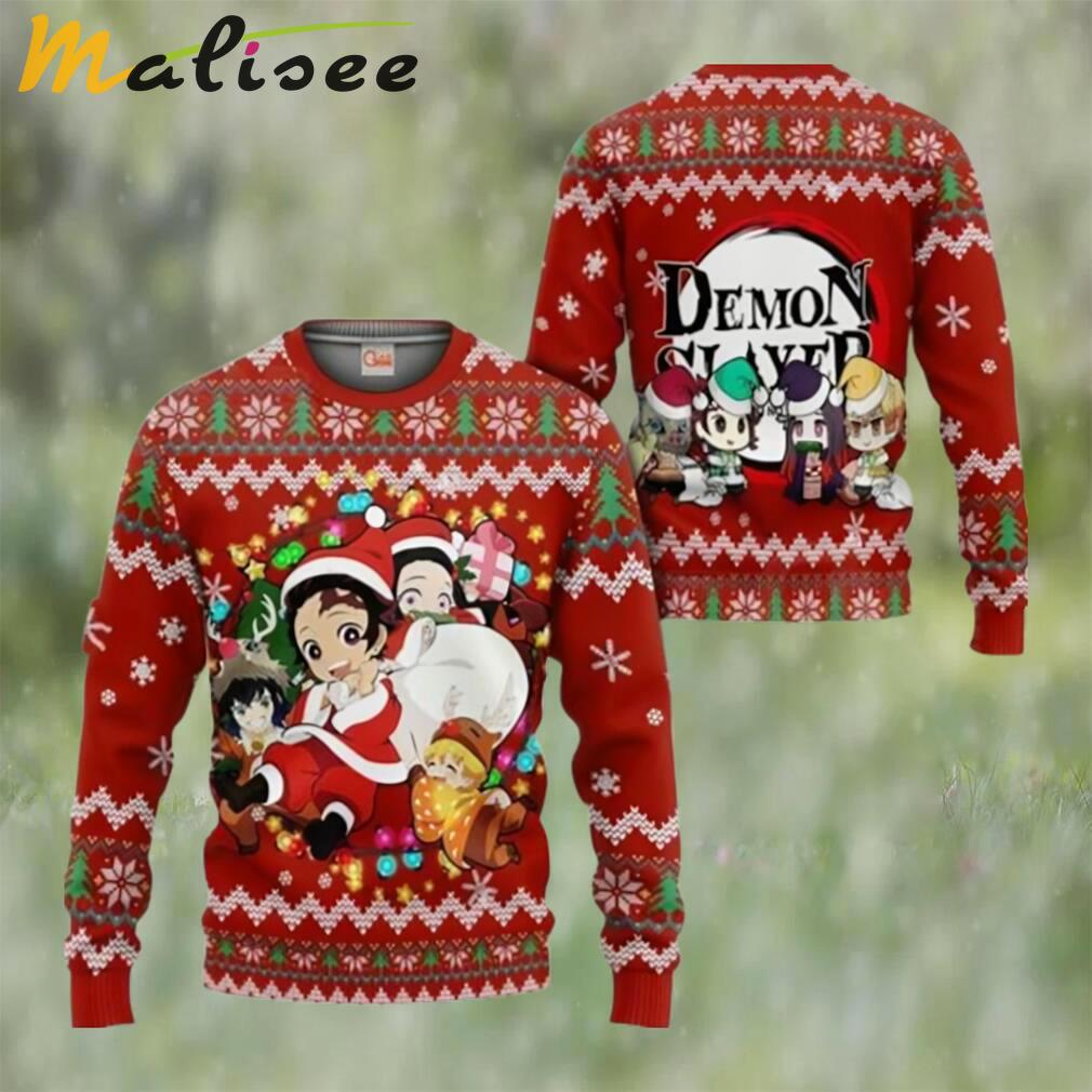 Demon slayer ugly christmas sweater kimetsu no yaiba xmas gift Christmas Ugly Sweater