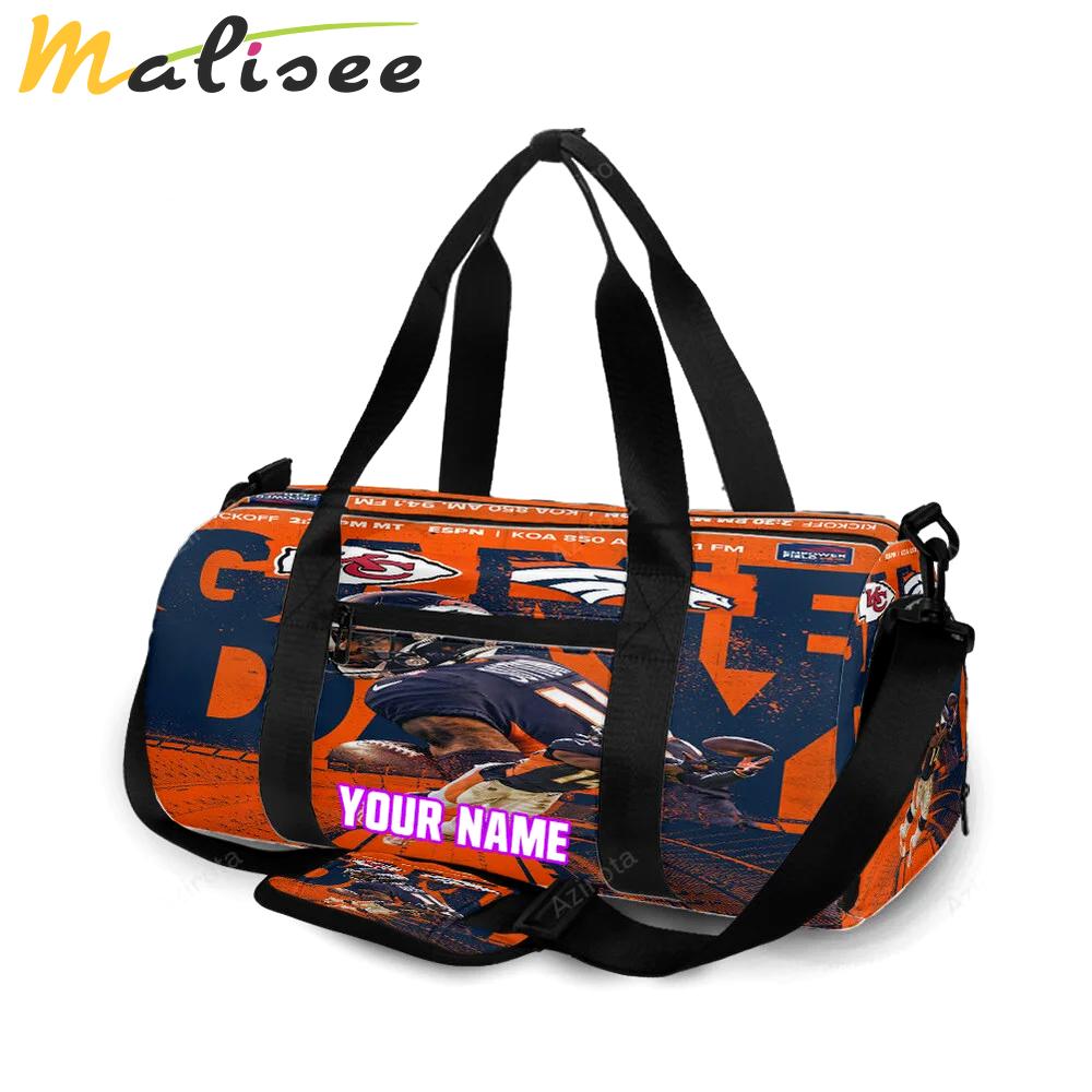 Denver broncos courtland sutton personalized name travel bag gym bag 1345 Travel Bag