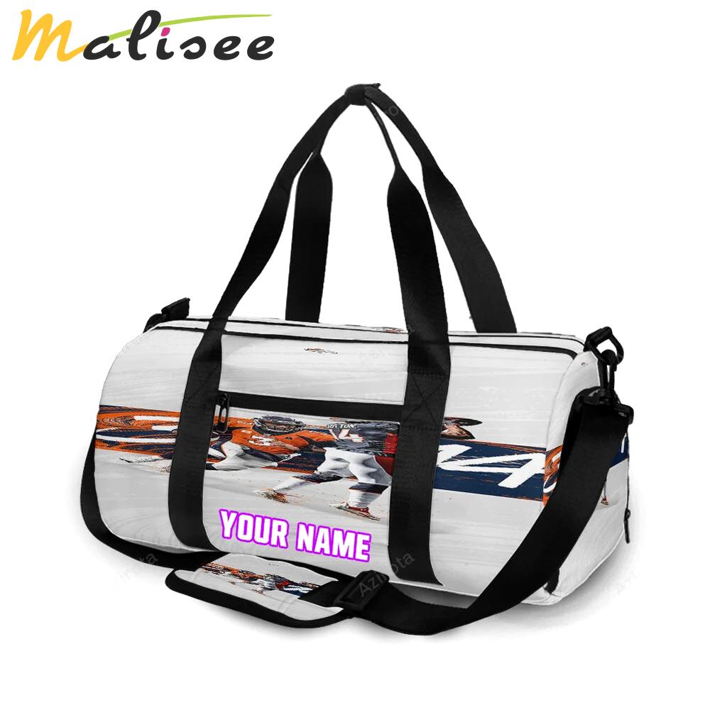 Denver broncos dangeruss wilson x sutton courtland personalized name travel bag gym bag 994 Travel Bag