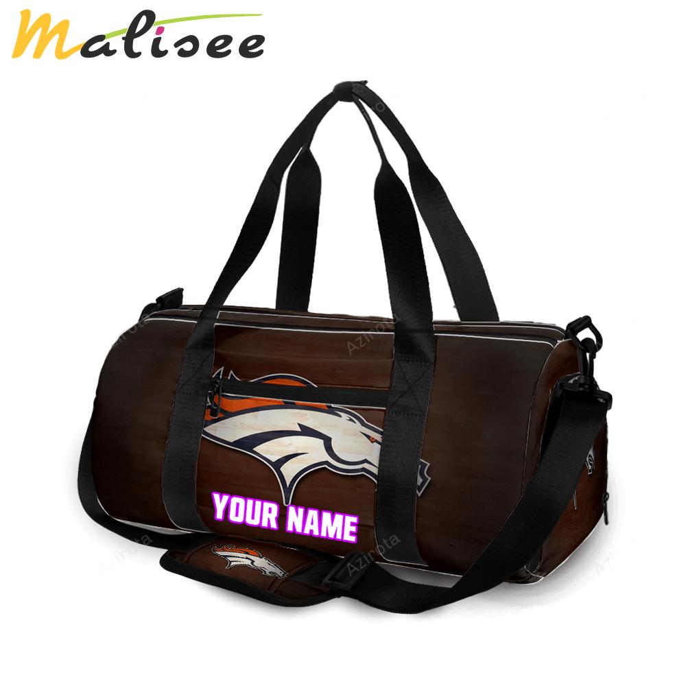 Denver broncos emblem v2 personalized name travel bag gym bag 1771 Travel Bag