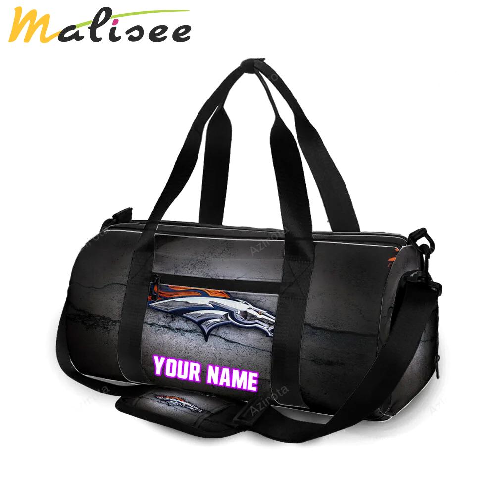 Denver broncos emblem v56 personalized name travel bag gym bag 605 Travel Bag