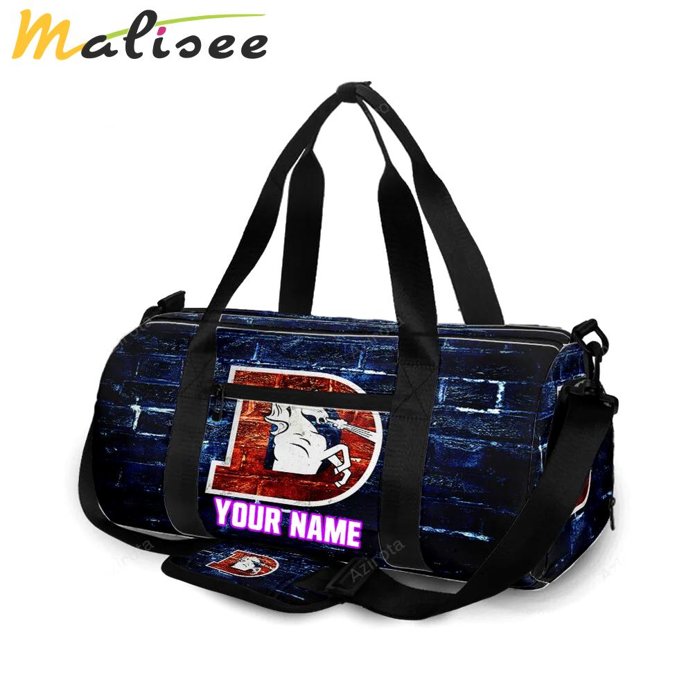Denver broncos emblem v6 personalized name travel bag gym bag 1748 Travel Bag