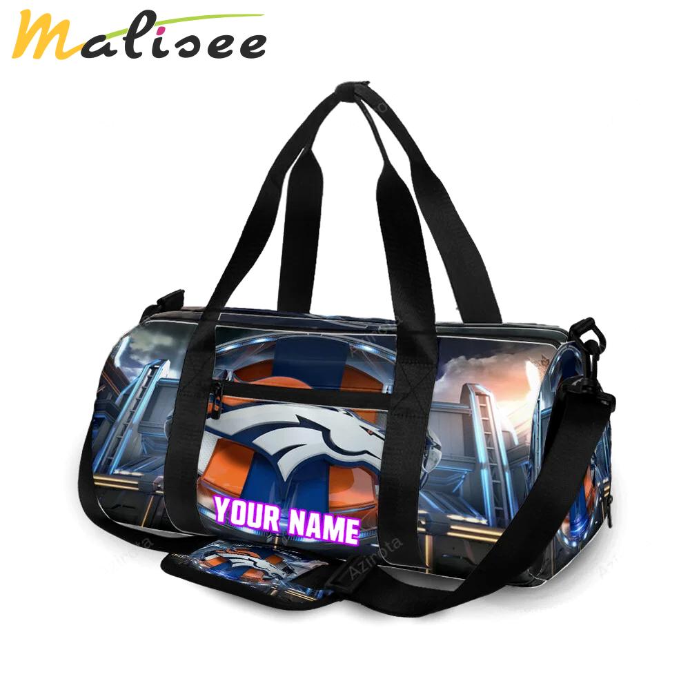 Denver broncos emblem v61 personalized name travel bag gym bag 228 Travel Bag