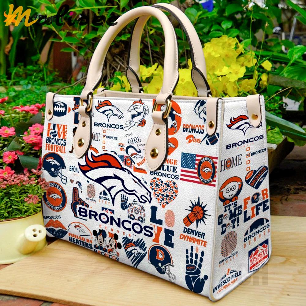 Denver broncos lover leather hand bag gift for women’s day: perfect women s day gift! 315 Women Leather Hand Bag