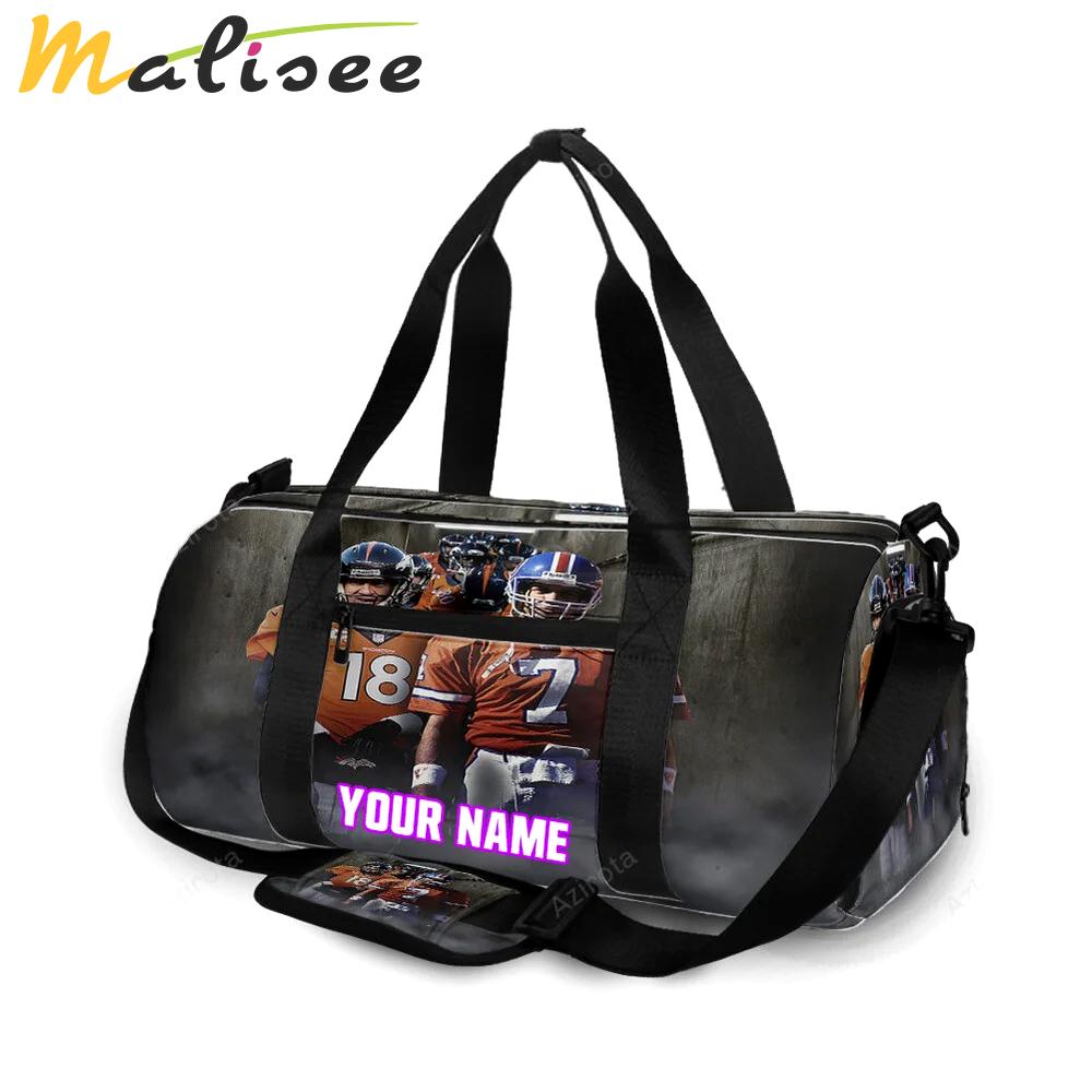 Denver broncos two broncos quarterbacks personalized name travel bag gym bag 1420 Travel Bag