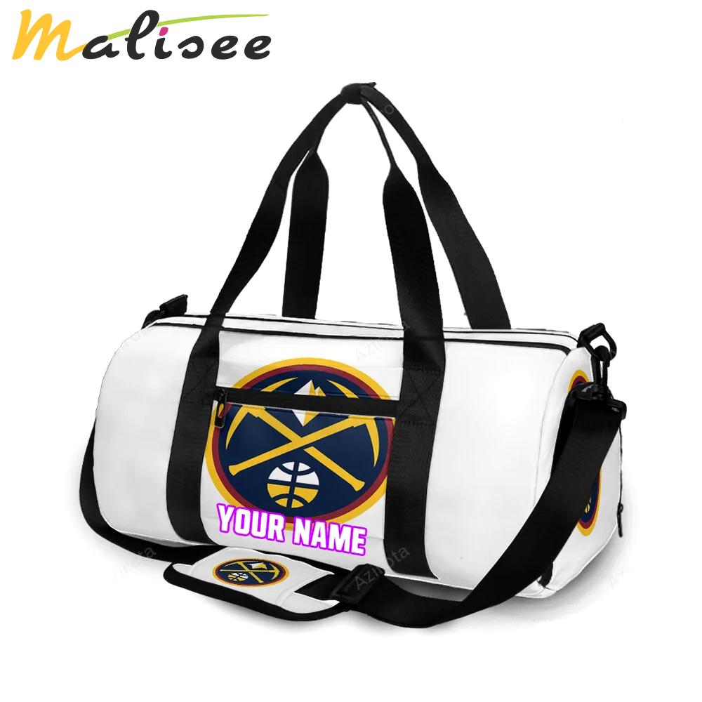 Denver nuggets white personalized name travel bag gym bag 360 Travel Bag