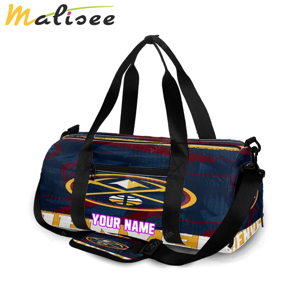 Denver nuggets yellow blue personalized name travel bag gym bag 1729 Travel Bag