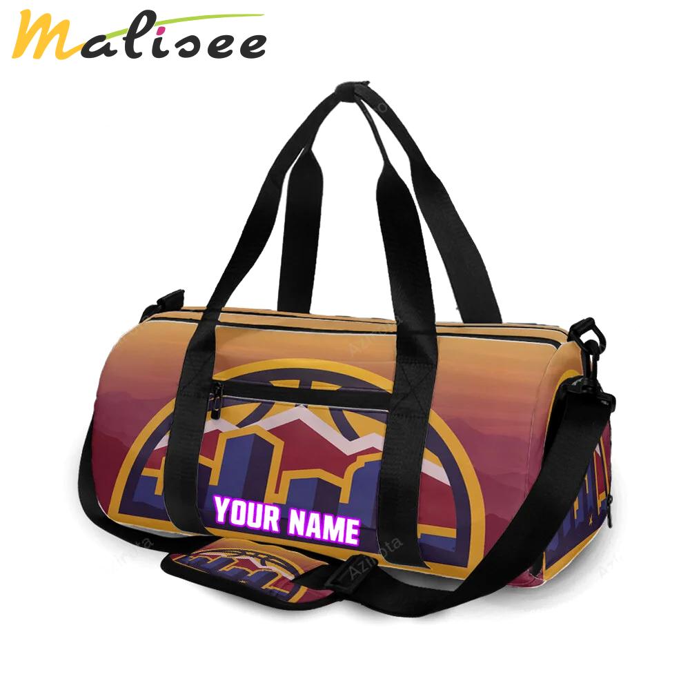 Denver nuggets yellow personalized name travel bag gym bag 1713 Travel Bag