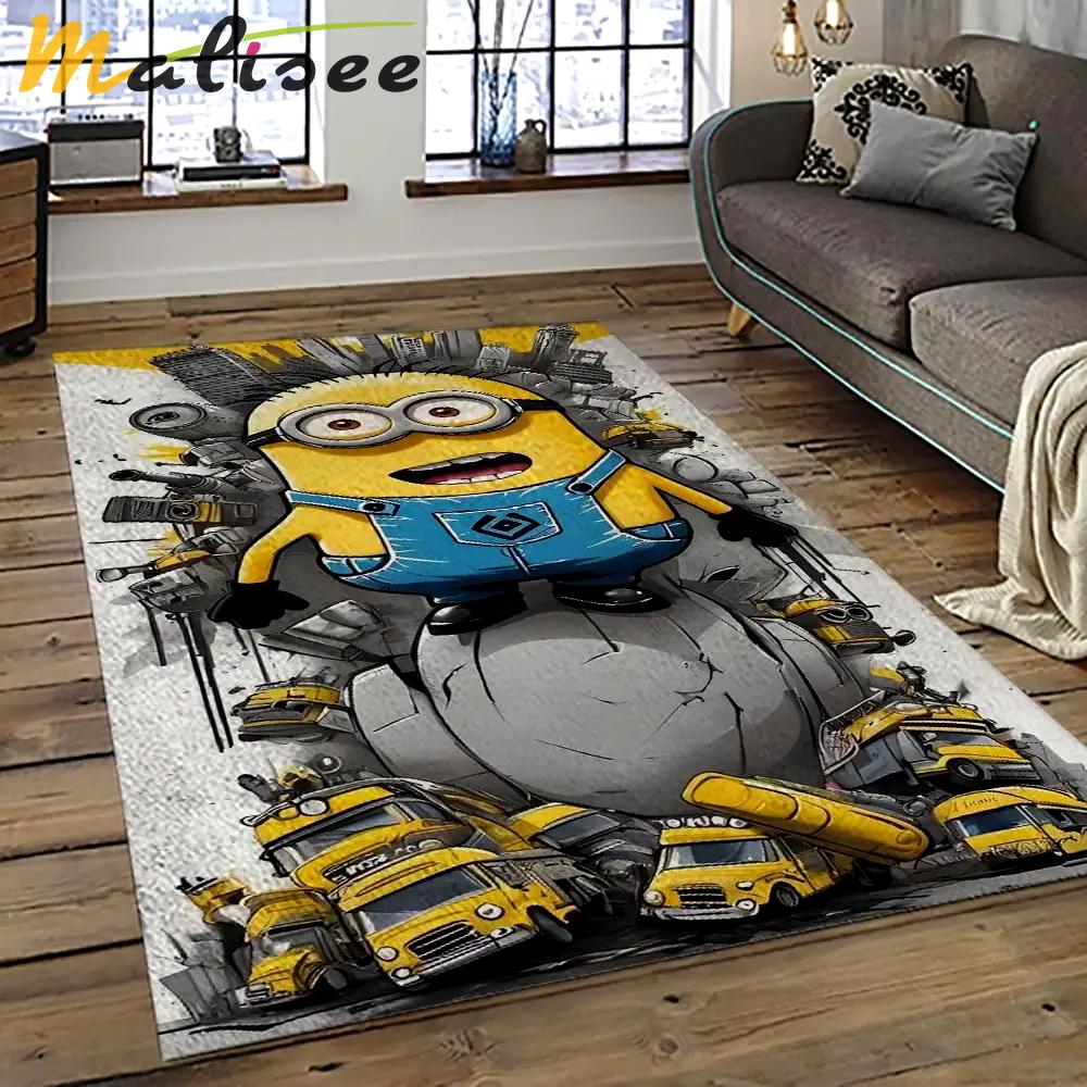 Despicable me film movie minion characters area rug home decor halloween gift best present for friends dmm15 Rectangle Rug