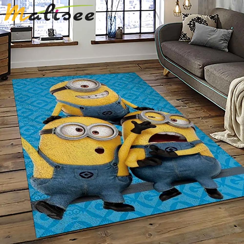 Despicable me film movie minion characters area rug home decor halloween gift best present for friends dmm4 Rectangle Rug