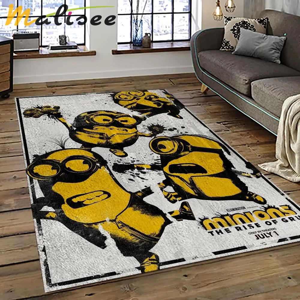 Despicable me film movie minion characters area rug home decor halloween gift best present for friends dmm45 Rectangle Rug