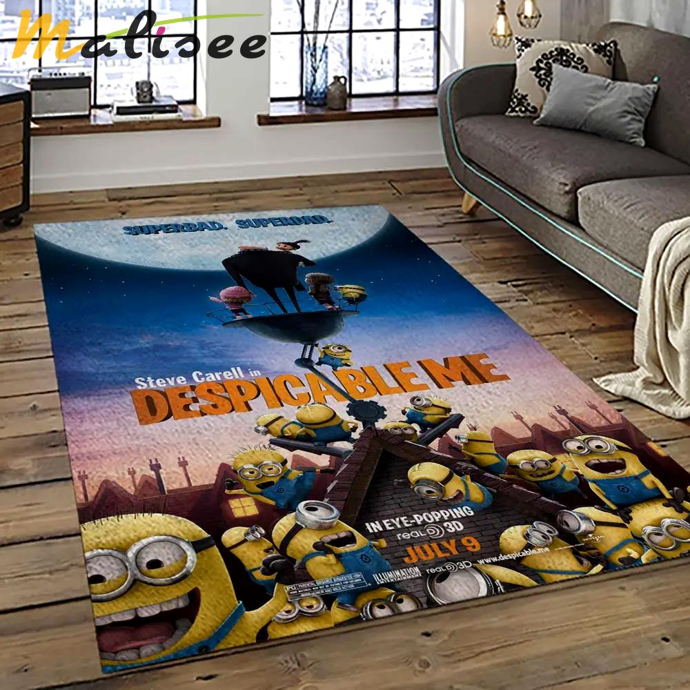 Despicable me film movie minion characters area rug home decor halloween gift best present for friends dmm50 Rectangle Rug