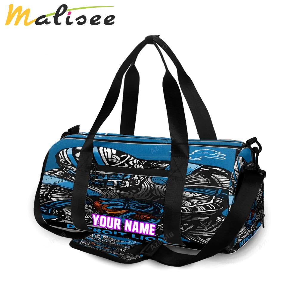 Detroit lions player tribal personalized name travel bag gym bag 292 Travel Bag
