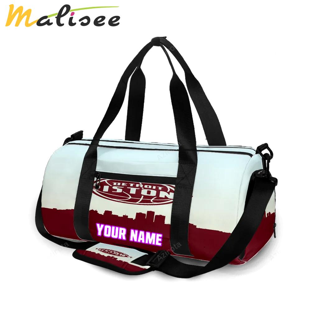 Detroit pistons red city personalized name travel bag gym bag 2120 Travel Bag
