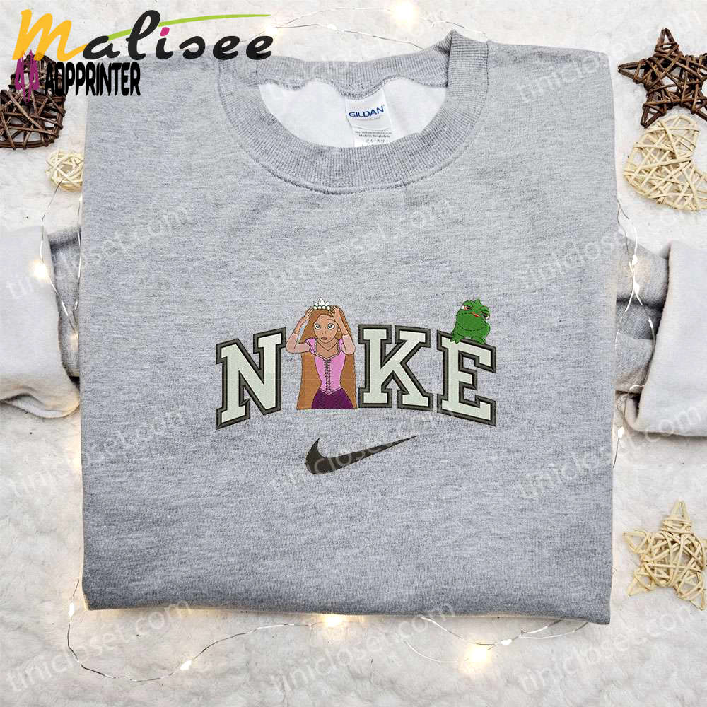 Disney characters embroidered shirt sweatshirt & hoodie by rapunzel and lizard x nike Embroidered Shirt
