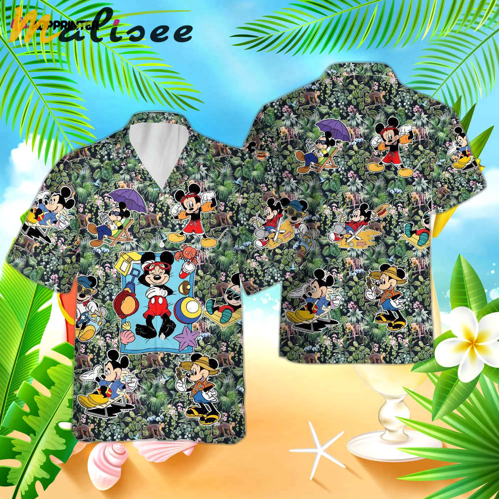 Disney mickey aloha button up shirt, tropical hawaiian shirt, for men women Hawaii Shirt