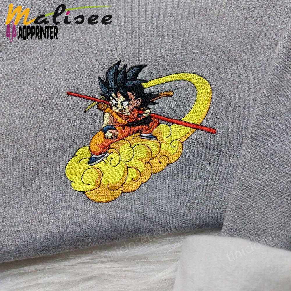 Dragon ball songoku embroidered shirt sweatshirt & anime hoodie – perfect for fans! Embroidered Shirt