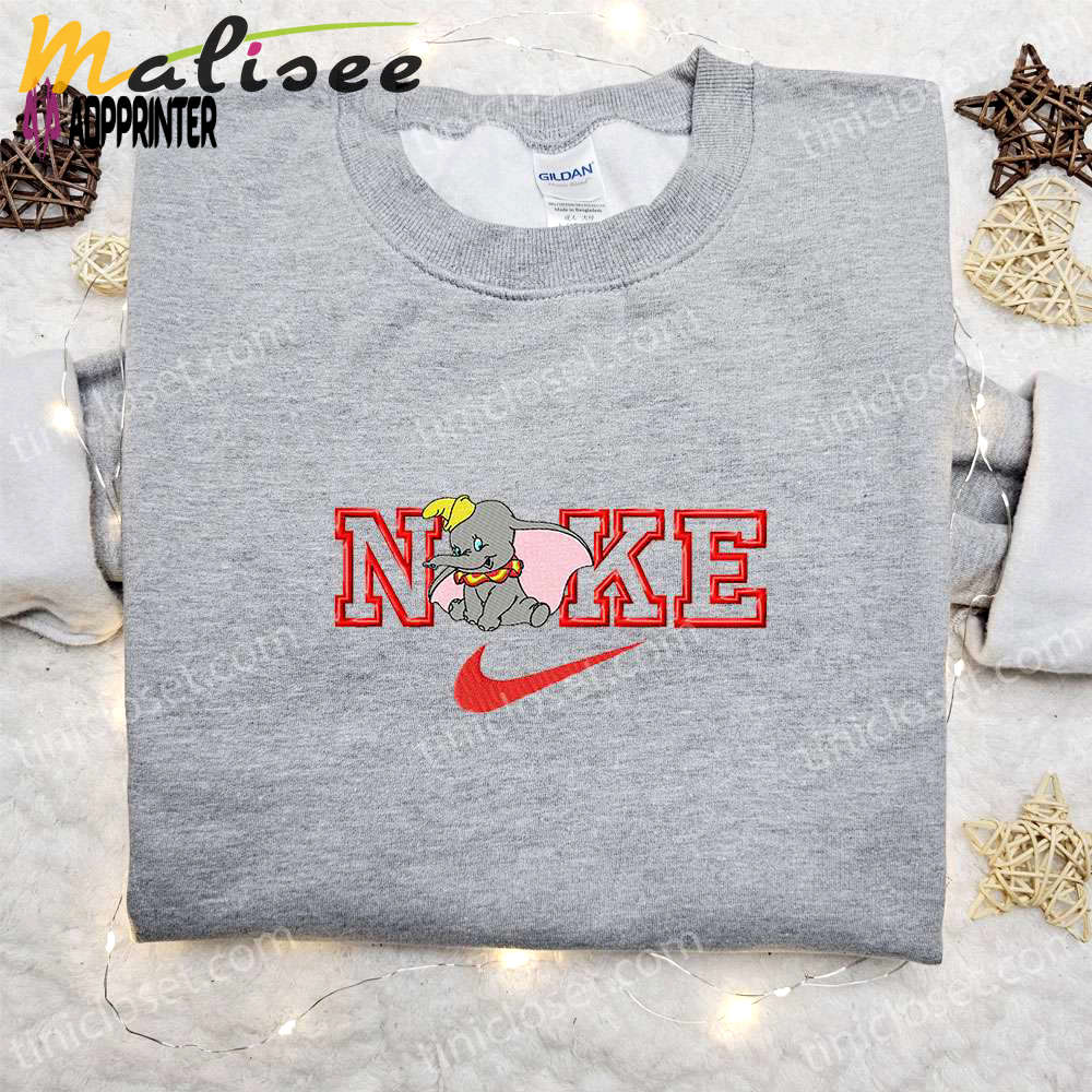 Dumbo x nike cartoon embroidered shirt disney inspired limited edition Embroidered Shirt