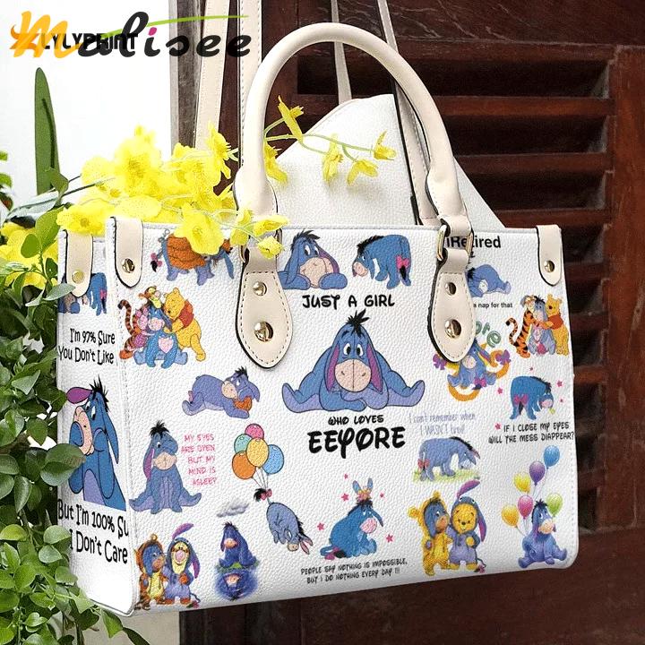 Eeyore winnie the pooh lover leather hand bag gift for women’s day – perfect women s day gift! g95 282 Women Leather Hand Bag