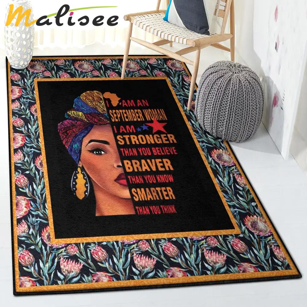 Fall month modern rugs, african september woman rug Rectangle Rug