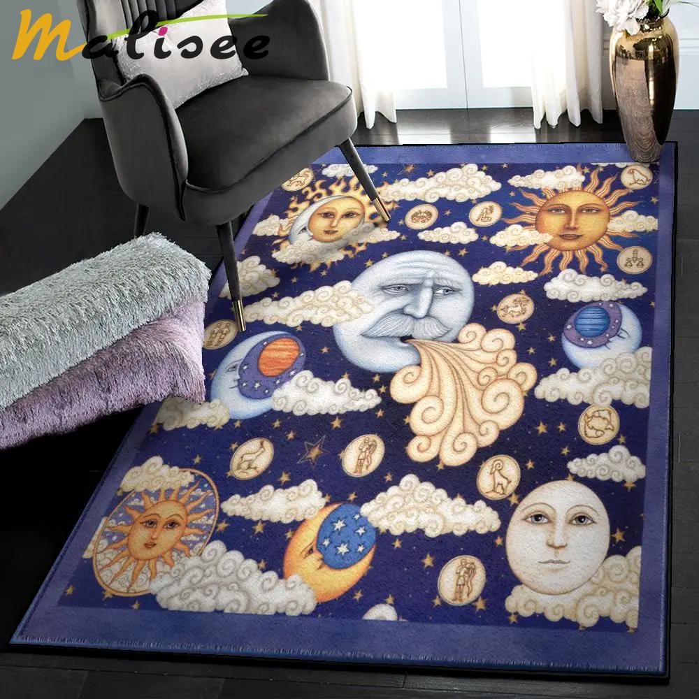 Fantasy carpets for living room, hippie celestial rug Rectangle Rug