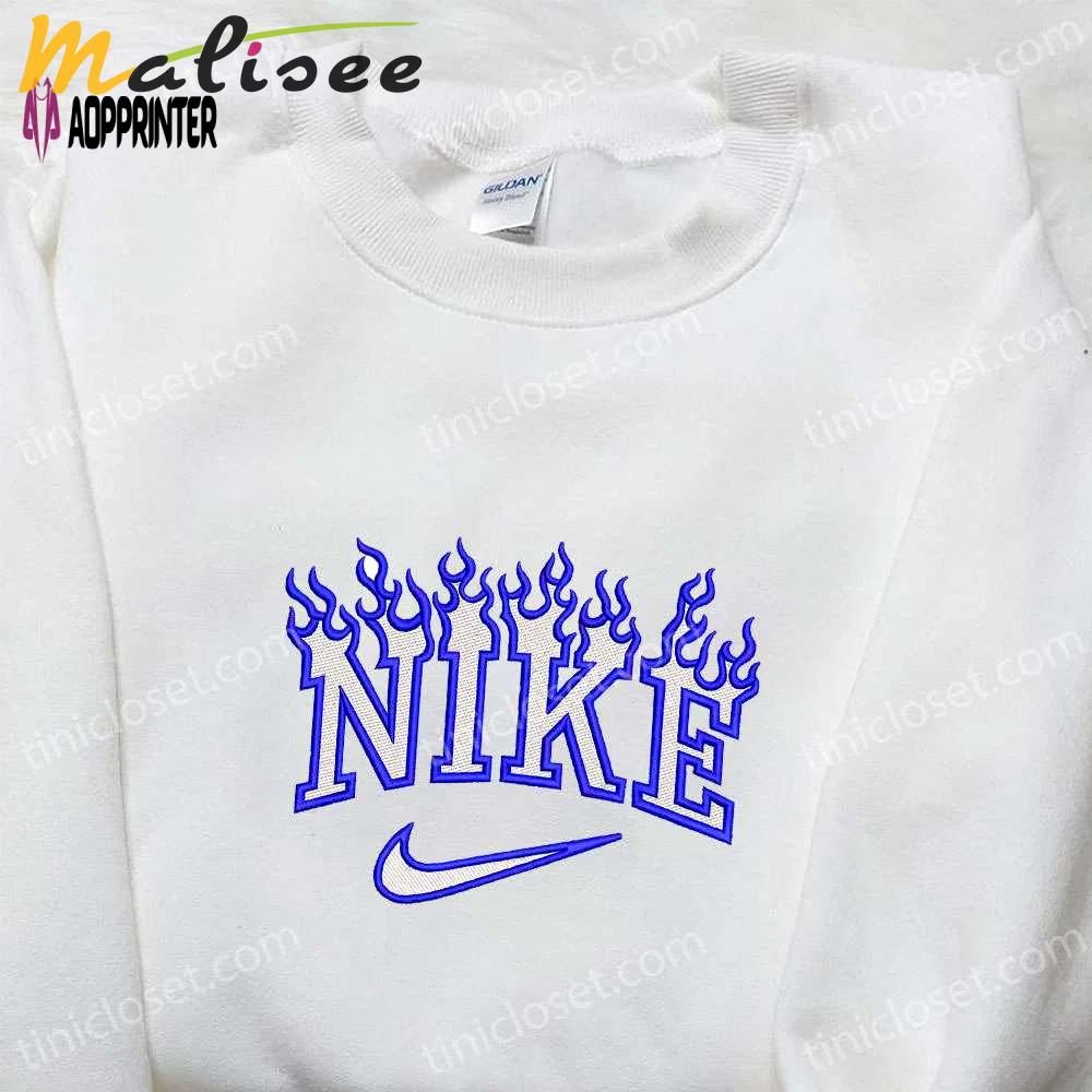 Fire x nike embroidered shirt: stylish nike-inspired gift for family Embroidered Shirt