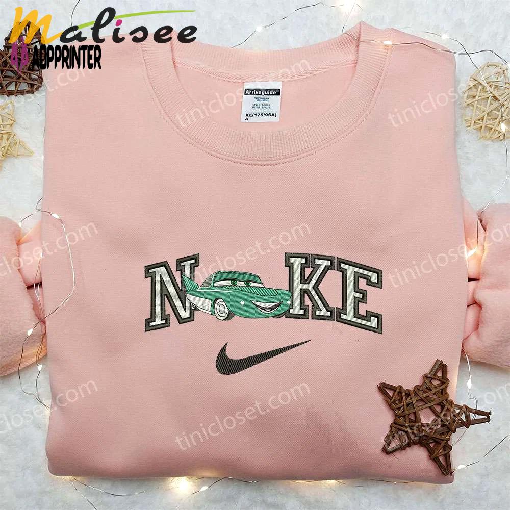 Flo car x nike embroidered shirt – customized car & nike logo tee Embroidered Shirt
