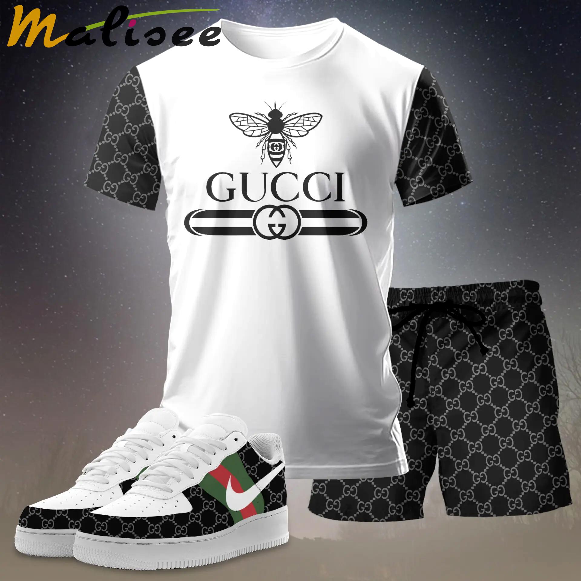 For the girls who love clean contrast looks, minimal graphic bee tee outfit t-shirt – white with black logo print | casual everyday outfit aesthetic ideas T-Shirt Short Sneakers Set
