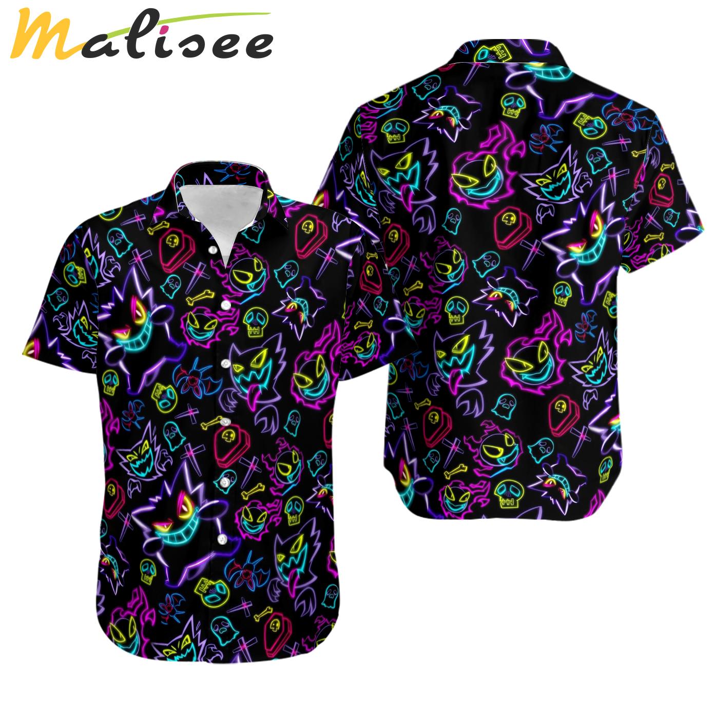 Gengar ghost hawaii shirt Hawaii Shirt Shorts & Flip Flops