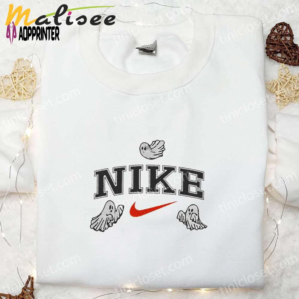 Ghost x nike embroidered hoodie & shirt: best halloween gift ideas Embroidered Shirt