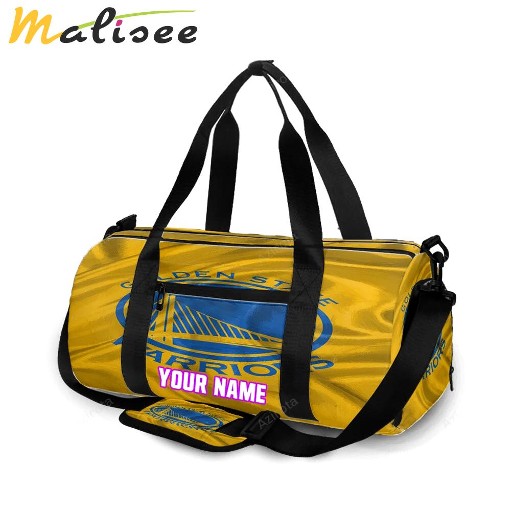 Golden state warriors emblem texture painting personalized name travel bag gym bag 813 Travel Bag