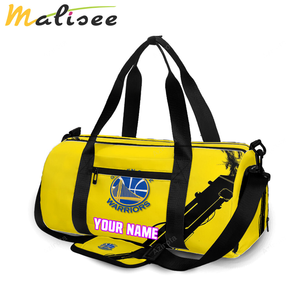 Golden state warriors emblem texture11 personalized name travel bag gym bag 308 Travel Bag