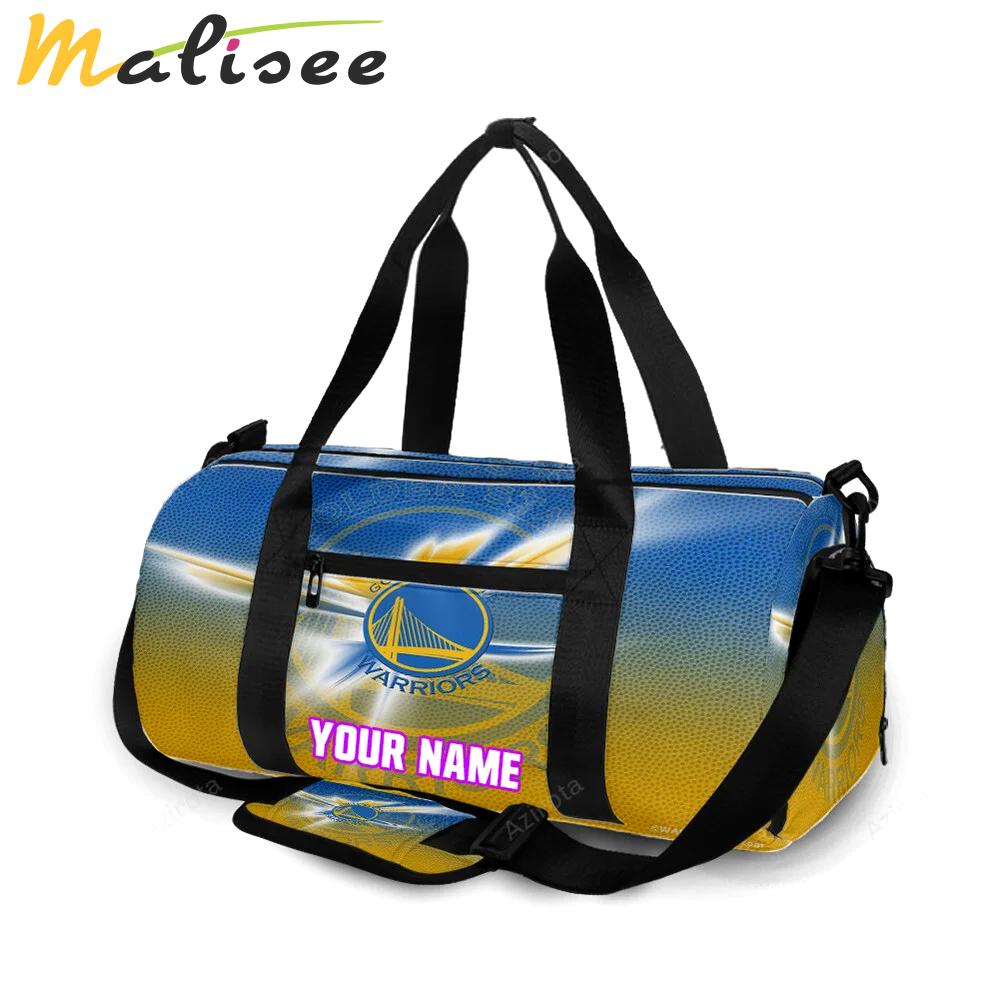 Golden state warriors emblem texture13 personalized name travel bag gym bag 1844 Travel Bag