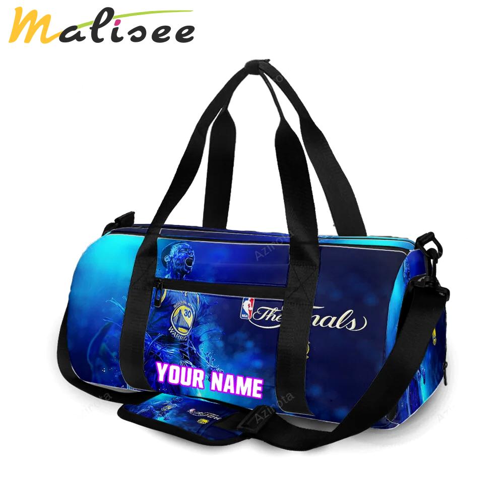 Golden state warriors stephen curry 30 water texture personalized name travel bag gym bag 760 Travel Bag