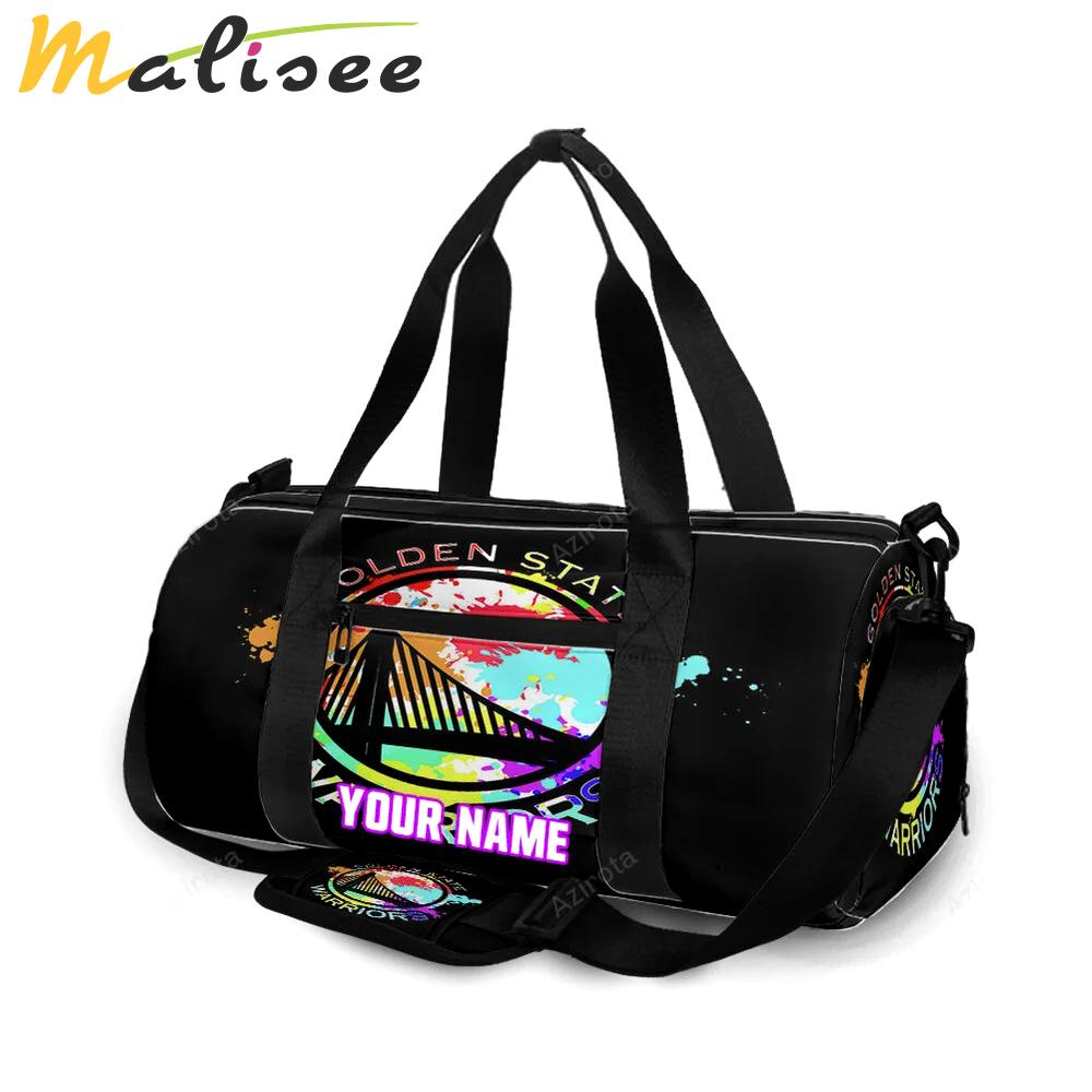 Golden state warriors water color personalized name travel bag gym bag 421 Travel Bag