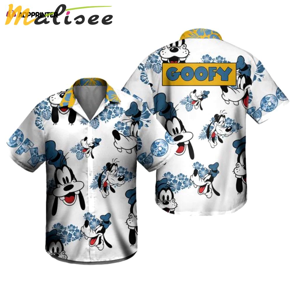Goofy dog hibiscus disney hawaiian shirt Hawaii Shirt