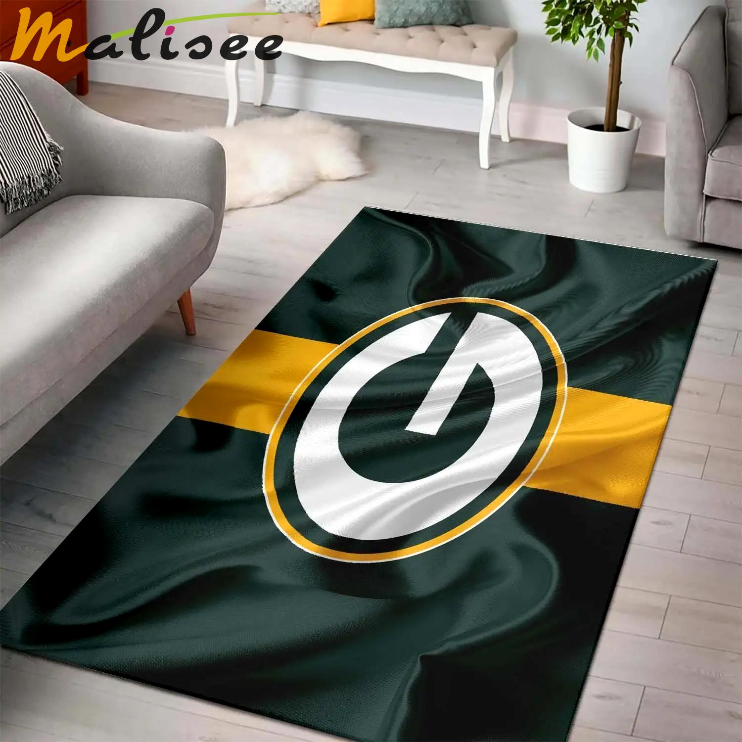 Green bay packers nfl football carpet living room rug regtangle carpet v1503 Rectangle Rug