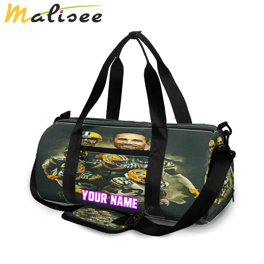 Green bay packers player team v5 personalized name travel bag gym bag 1329 Travel Bag